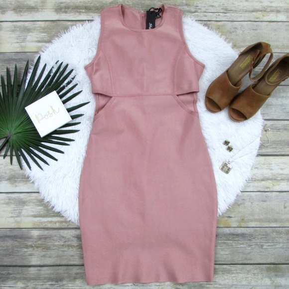 Shinestar Dresses & Skirts - Shinestar Cutout Bandage Dress Blush Pink Size M